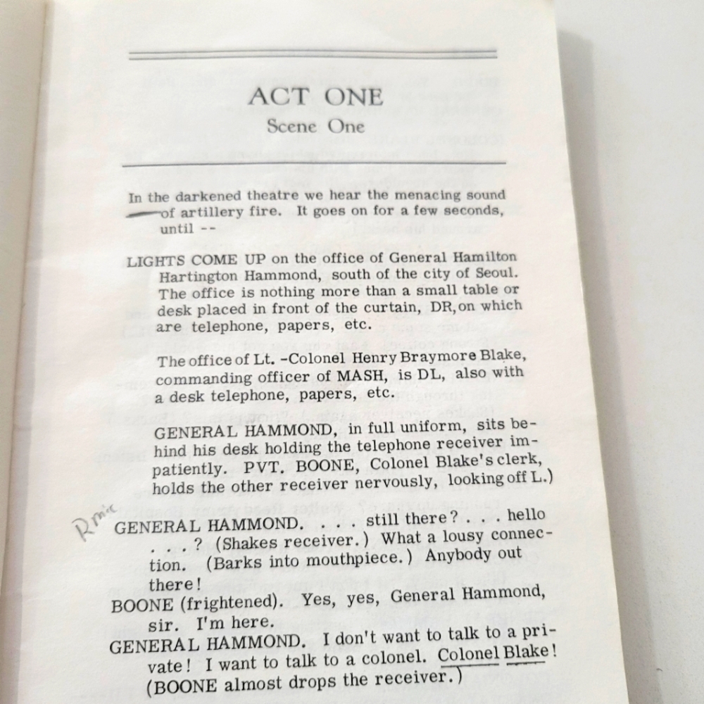 Play Script/M*A*S*H by Tim Kelly 1973 - Picture 6 of 7